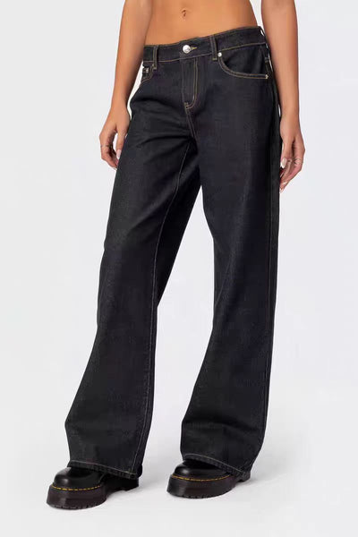 Low Waist Wide Leg Jeans For Women