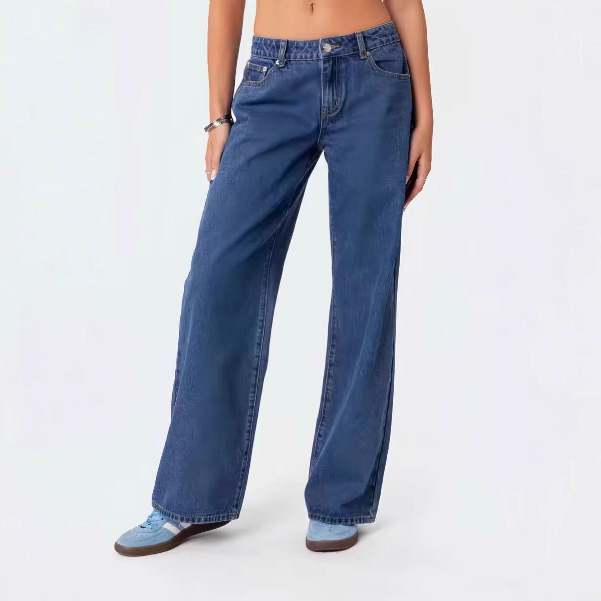 Low Waist Wide Leg Jeans For Women