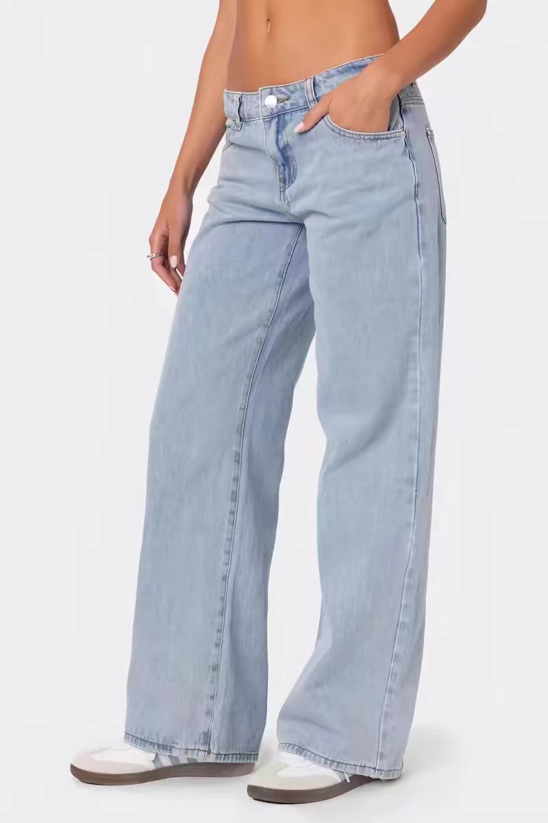 Low Waist Wide Leg Jeans For Women